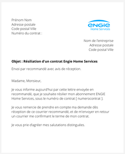 Résilier un contrat Engie Home Services