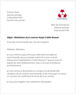 resilier le contrat Hospi Crédit Mutuel