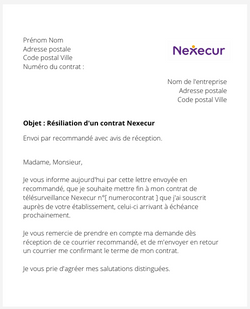 Résilier un contrat Nexecur