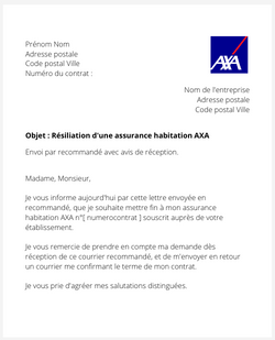 Résilier une assurance habitation AXA