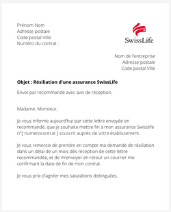 Résilier une assurance Swisslife