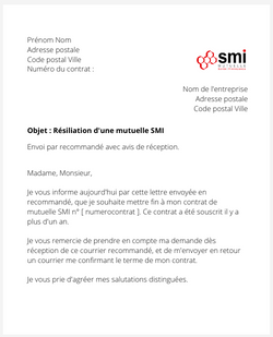 Résilier une mutuelle SMI