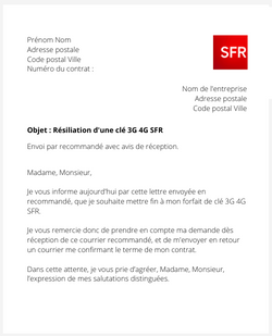 Résilier une clé 4G SFR