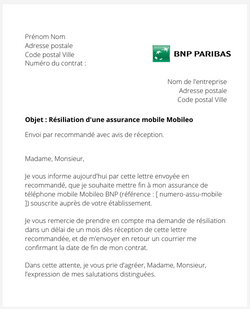 Résilier une assurance Mobileo