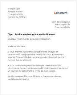 Résilier une box internet Cdiscount Mobile