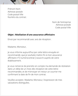 Résiliation d'une assurance affinitaire