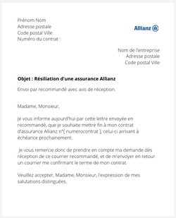 Résilier une assurance Allianz