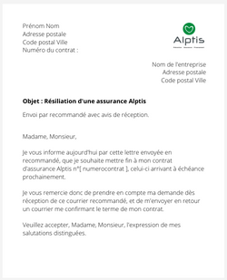 Résilier une assurance Alptis