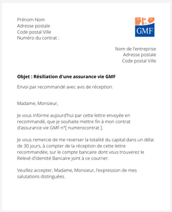 Résilier une assurance vie GMF