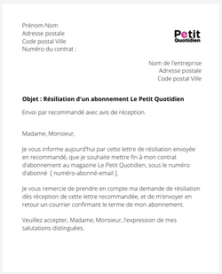 Se désabonner du journal Le Petit Quotidien