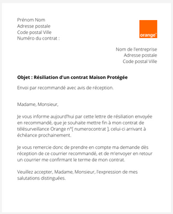 Résiliation d'un contrat Maison Protégée