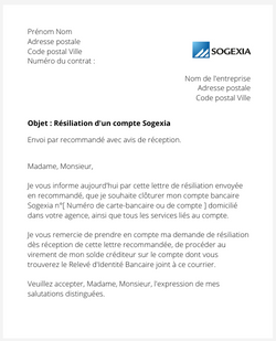 Clôturer un compte Sogexia