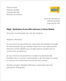 Résilier une box internet La Poste Mobile