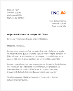 Résilier un compte ING Direct