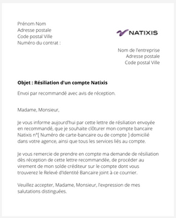 Clôture d'un compte Natixis