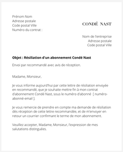 Se désabonner d'un magazine Condé Nast