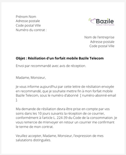 Se désabonner de Bazile Telecom