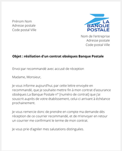 La résiliation d'un contrat obsèques La Banque Postale