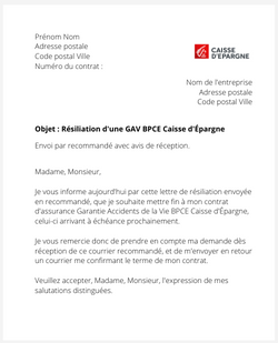 La résiliation d'une GAV Caisse d'Épargne