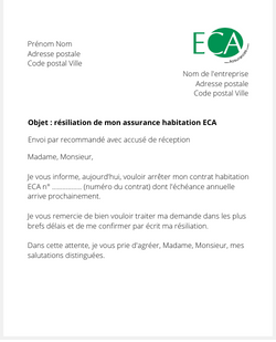 La résiliation d'un contrat logement ECA