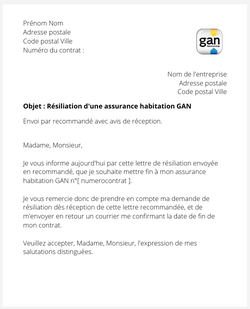 La résiliation d'un contrat logement GAN