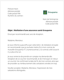 La résiliation d'une assurance santé Groupama